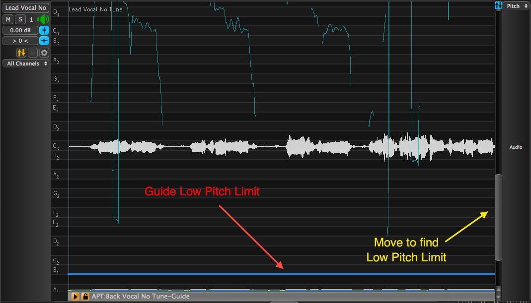 Displaying  Low Pitch Limit